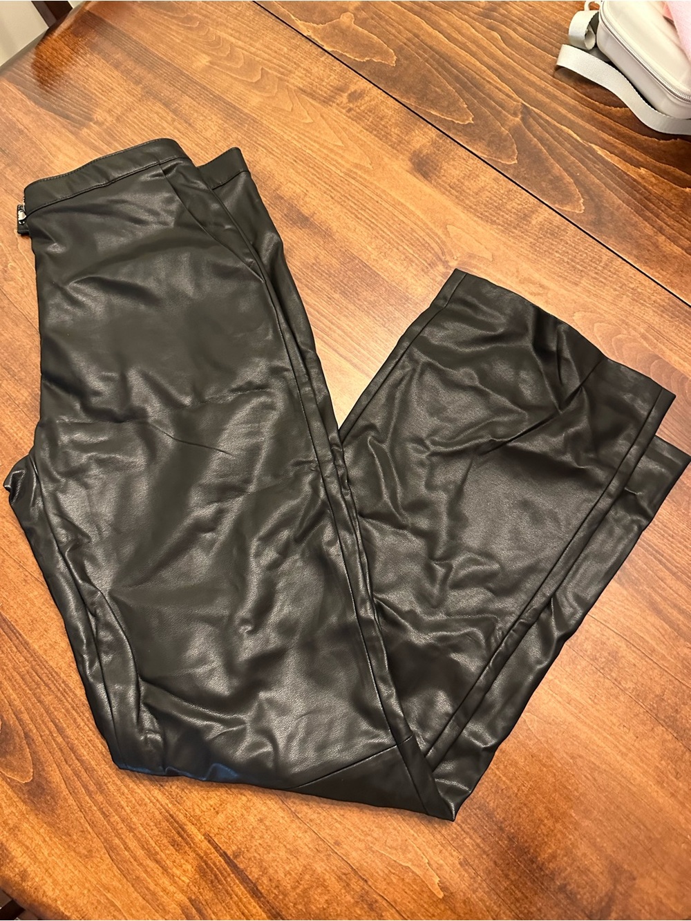 Princess Polly Black Faux Leather women’s Pants - Straight Leg